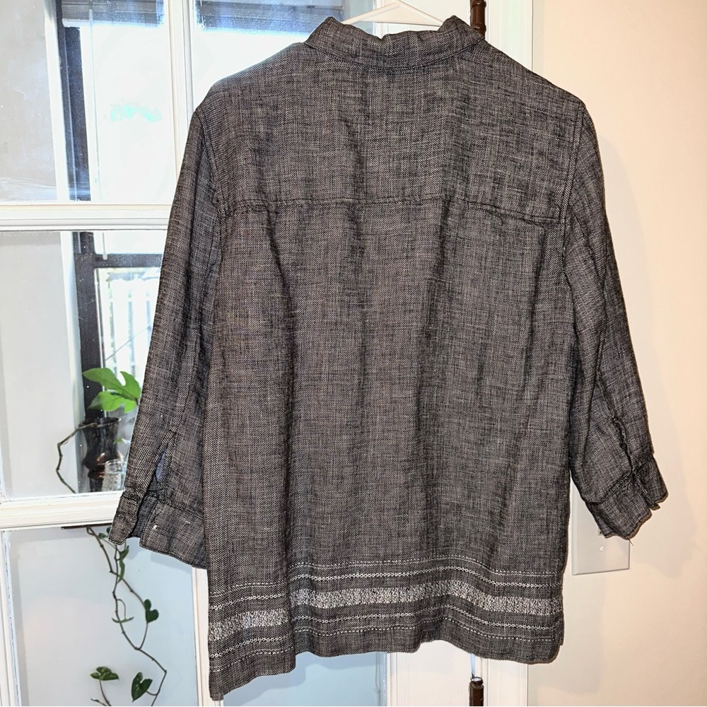 Norton McNaughton Linen Heathered Button-Down Shirt - Picture 12 of 12